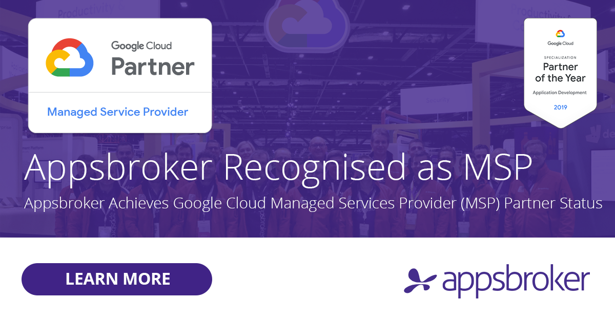 Appsbroker Recognised as Google Cloud Managed Service Provider
